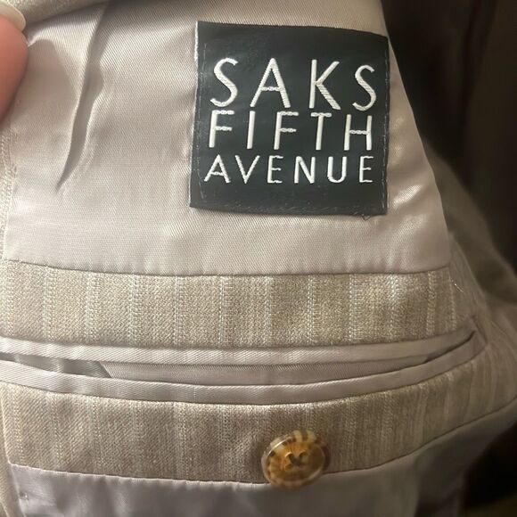 ✨Ermenegildo Zegna/SAKS FIFTH AVENUE Pinstriped Wool/Silk SZ 40L Suit✨ - Picture 11 of 14